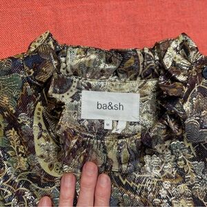 ba&sh Metallic Floral Blouse